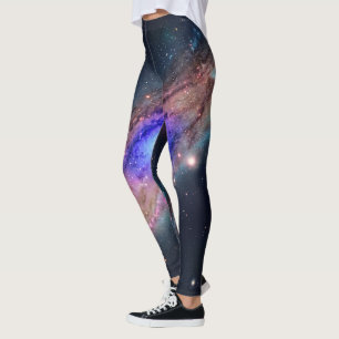 Luminous Spiral Galaxy Cosmos Leggings