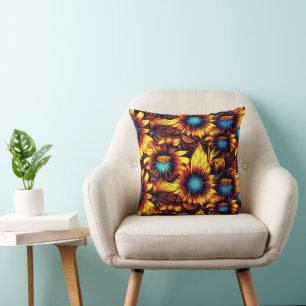 Luminous Sunflowers Cushion