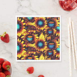 Luminous Sunflowers Napkin