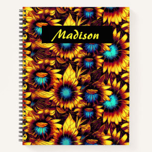 Luminous Sunflowers Notebook
