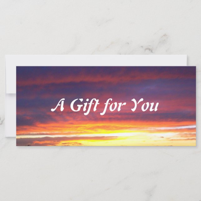 Luminous Sunset gift certificate template (Front)