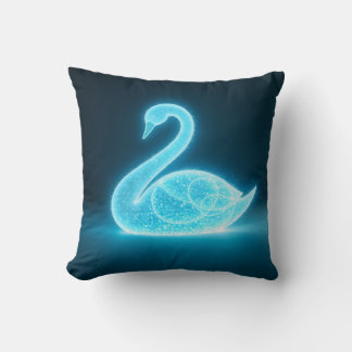 Luminous Swan Cushion