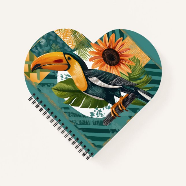 Luminous Tukan in tropical harmony Notebook (Front)