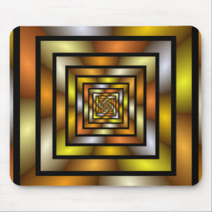 Luminous Tunnel Colorful Trippy Fractal Graphic Mouse Mat