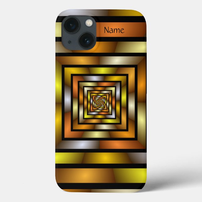 Luminous Tunnel Colourful Graphic Fractal Art Name Case-Mate iPhone Case (Back)