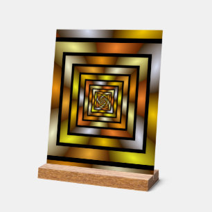 Luminous Tunnel Colourful Graphic Fractal Pattern Acrylic Sign