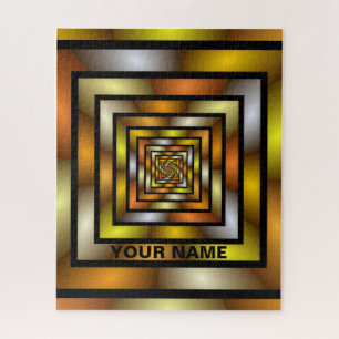 Luminous Tunnel Colourful Graphic Pattern Name Jigsaw Puzzle