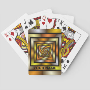 Luminous Tunnel Colourful Graphic Pattern Name Playing Cards