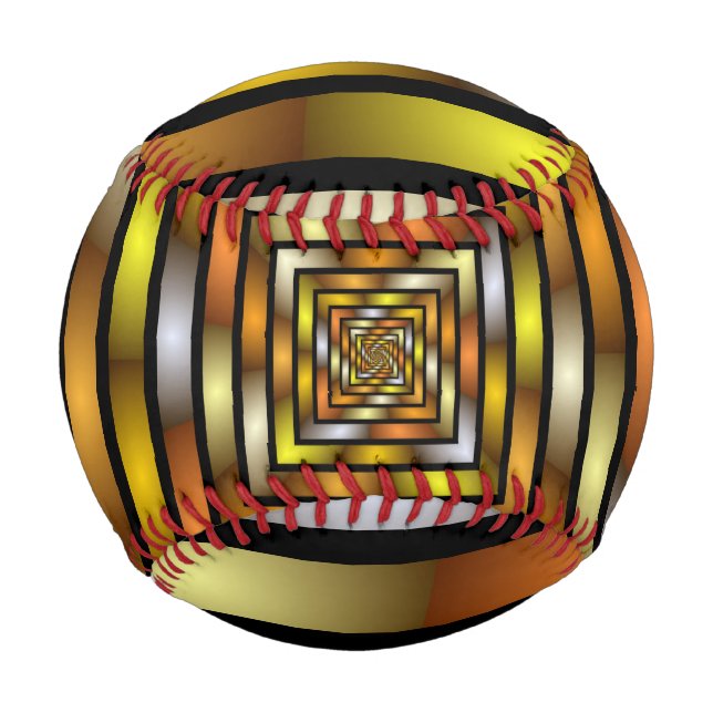 Luminous Tunnel Colourful Trippy Fractal Graphic Baseball (Front)