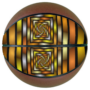 Luminous Tunnel Colourful Trippy Fractal Graphic Basketball