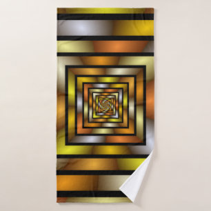 Luminous Tunnel Colourful Trippy Fractal Graphic Bath Towel