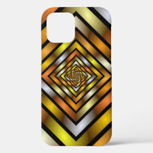Luminous Tunnel Colourful Trippy Fractal Graphic iPhone 12 Pro Case