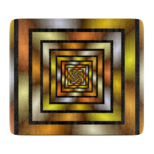 Luminous Tunnel Colourful Trippy Fractal Graphic Cutting Board