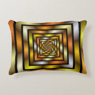 Luminous Tunnel Colourful Trippy Fractal Graphic Decorative Cushion