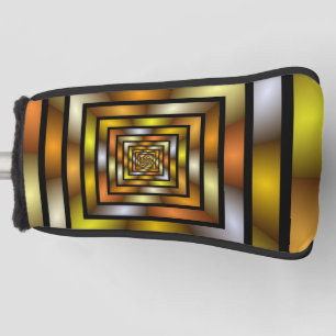 Luminous Tunnel Colourful Trippy Fractal Graphic Golf Head Cover