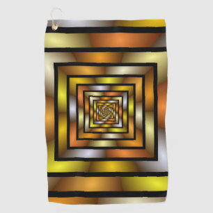 Luminous Tunnel Colourful Trippy Fractal Graphic Golf Towel