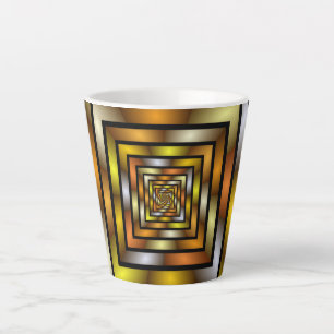 Luminous Tunnel Colourful Trippy Fractal Graphic Latte Mug