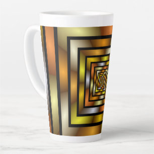 Luminous Tunnel Colourful Trippy Fractal Graphic Latte Mug