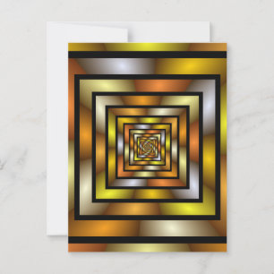 Luminous Tunnel Colourful Trippy Fractal Graphic Postcard