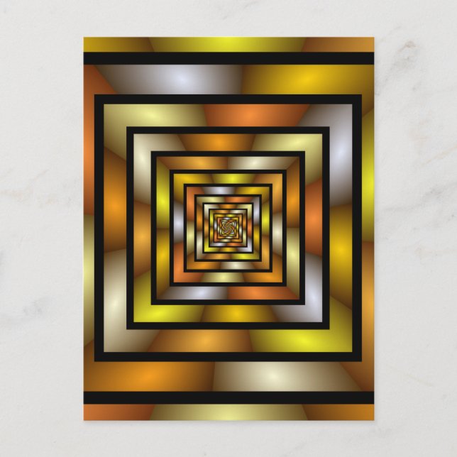 Luminous Tunnel Colourful Trippy Fractal Graphic Postcard (Front)