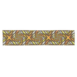 Luminous Tunnel Colourful Trippy Fractal Graphic Short Table Runner