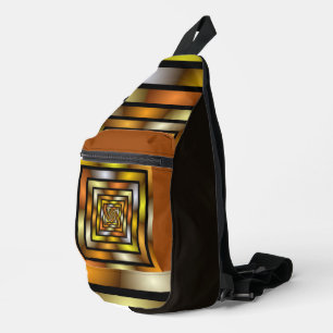 Luminous Tunnel Colourful Trippy Fractal Graphic Sling Bag