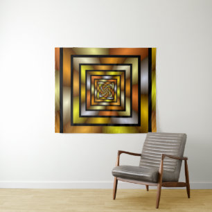 Luminous Tunnel Colourful Trippy Fractal Graphic Tapestry