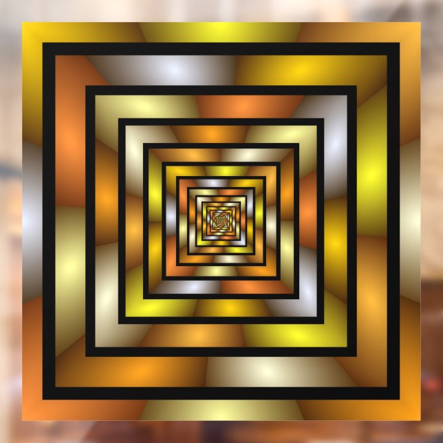 Luminous Tunnel Colourful Trippy Fractal Graphic Window Cling (Sheet 2)