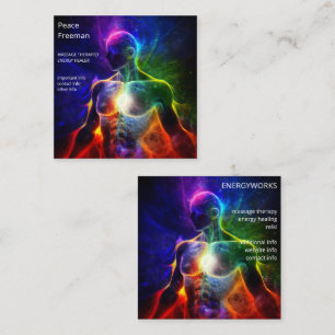Luminous Warrior Light Body Square Business Card