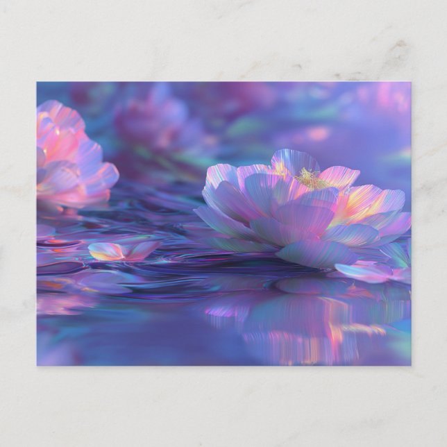 Luminous Water Lilies Postcard (Front)