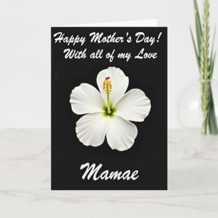 Luminous White Bloom Mothers Card