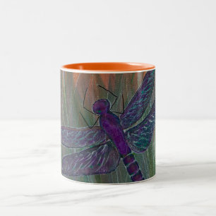 Luminous Wind Dragonfly Two-Tone Coffee Mug