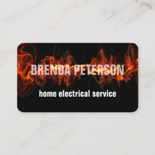 Luminous Your Name Electrical Services Business Card