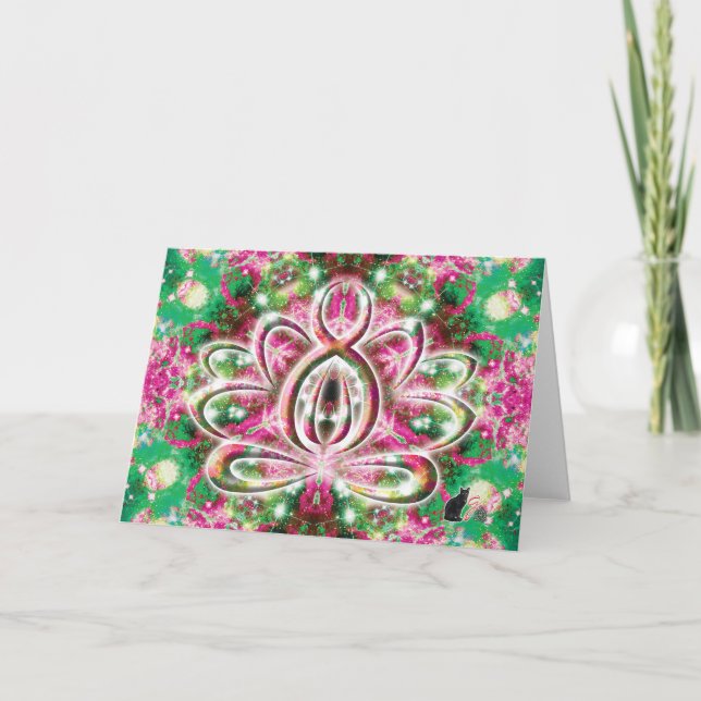 Luminous Zen Lotus Card (Front)