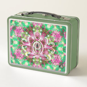 Luminous Zen Lotus Metal Lunch Box