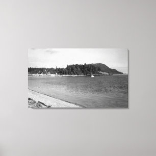 Lummi Island, WA - View of Lago Bay Photograph Canvas Print