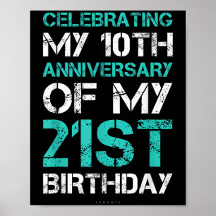 Lumomix Funny 31st Birthday . Uni Adult, Black, Sm Poster