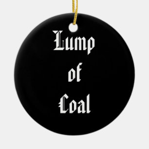 Lump of Coal Ceramic Tree Decoration