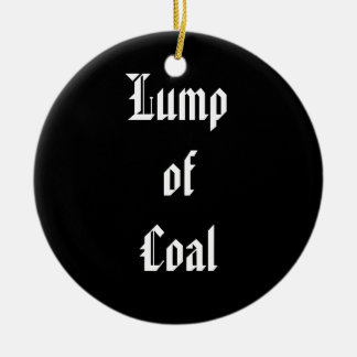 Lump of Coal Ceramic Tree Decoration