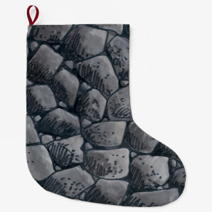 Lump Of Coal Christmas stocking large