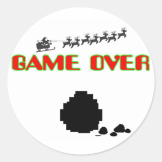 Lump Of Coal-Game Over Classic Round Sticker