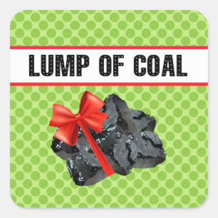 Lump of Coal Square Sticker