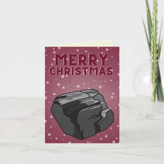 Lump Of Coal You Know What You Did Funny Christmas Card (Front)
