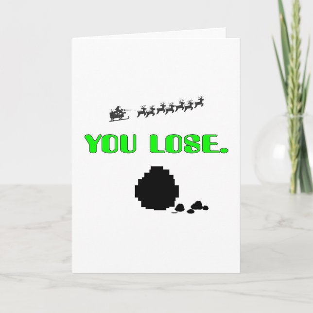 Lump Of Coal-You Lose Holiday Card (Front)