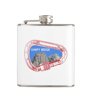 Lumpy Ridge Rock Climbing Carabiner Hip Flask