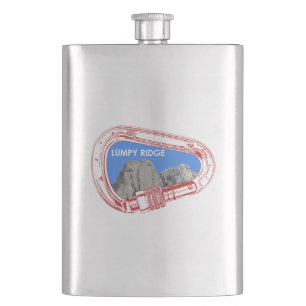 Lumpy Ridge Rock Climbing Carabiner Hip Flask