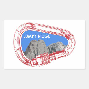 Lumpy Ridge Rock Climbing Carabiner Rectangular Sticker