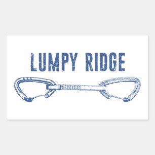 Lumpy Ridge Rock Climbing Quickdraw Rectangular Sticker