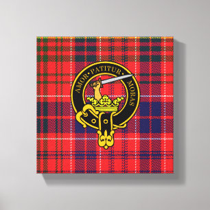 Lumsden Scottish Crest and Tartan Canvas print