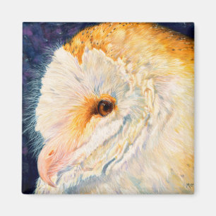 Luna - Barn Owl Magnet